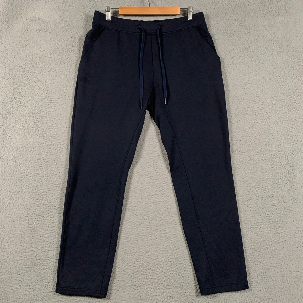 Lululemon City Sweat Jogger Pants Mens Large L Navy/Black Stretch Drawstring